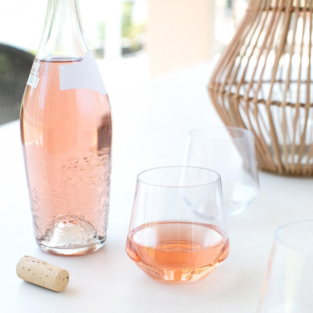 Stylish rosé wine moment during luxury bachelorette party planning.