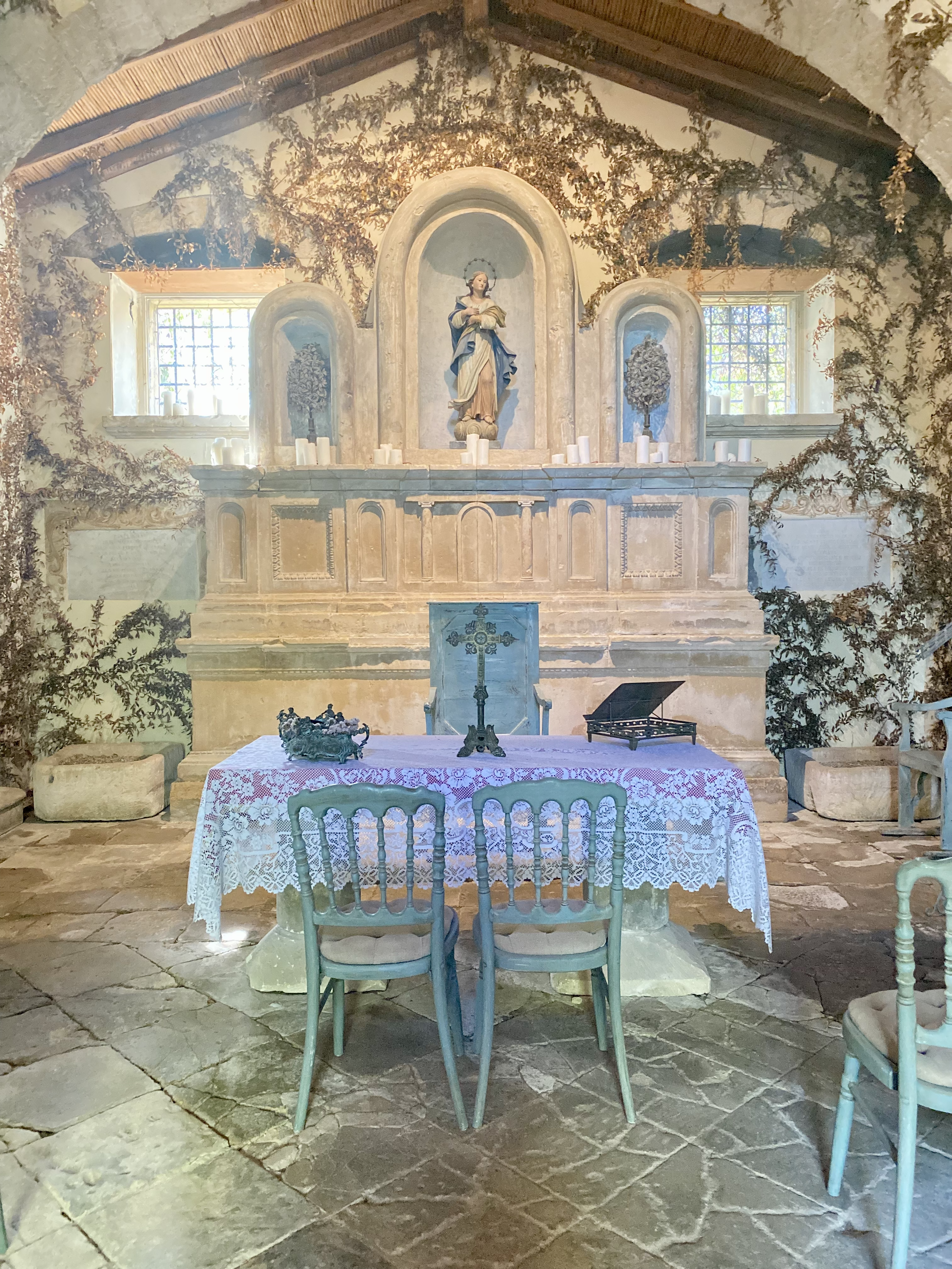 Sicilian countryside wedding ceremony chapel