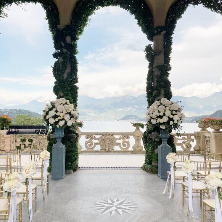 Villa del Balbianello wedding ceremony in Lake Como