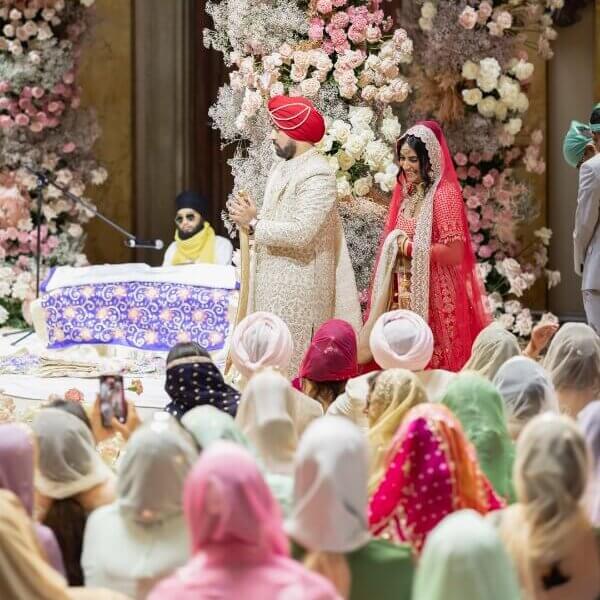 Indian Wedding Ceremony couple lahava and guests